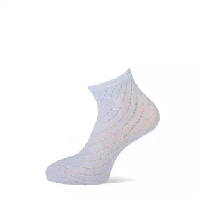 Chaussettes courtes FORTUNA combinées avec de la maille en mauve avec des paillettes argentées | Chaussettes pour femmes LODI en