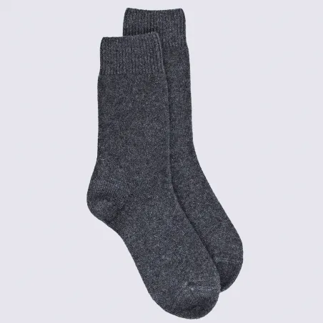 Chaussettes Doré Doré, chaussettes chaudes femme en laine et cachemire gris anthracite | Igert Chausseur&Maroquinier