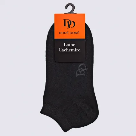 Chaussettes Doré Doré, chaussettes courte en laine et cachemire femme noir | Igert Chausseur & Maroquinier