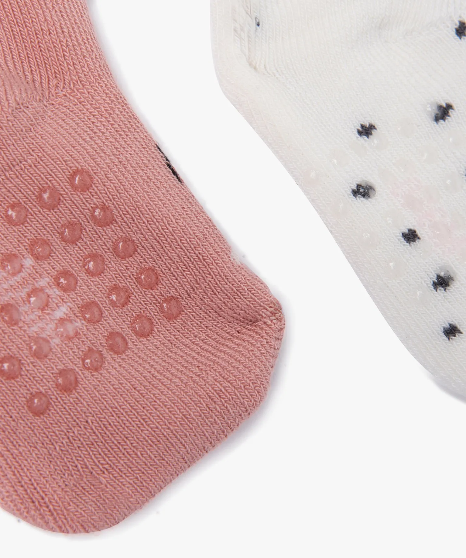 chaussettes en maille bouclette imprimees bebe (lot de 2) rose standard chaussettes