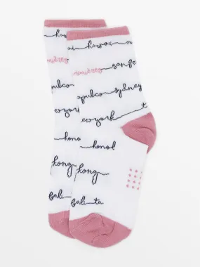 Chaussettes Femme Fabriquées en France Blanc tbs