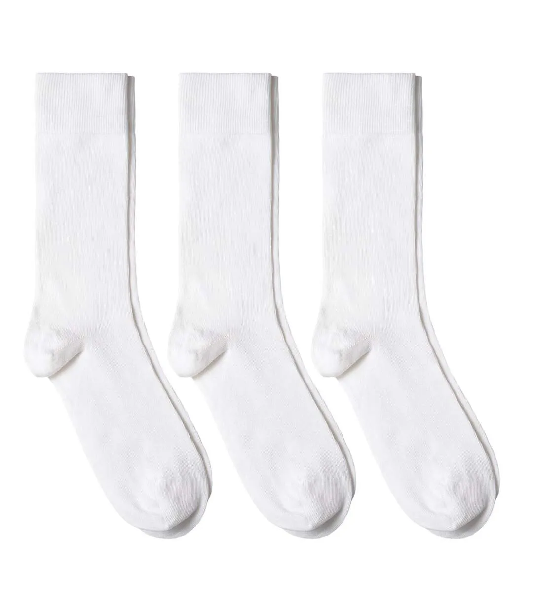 Chaussettes jersey unies – Lot 3 paires  - Fabriqué en UE