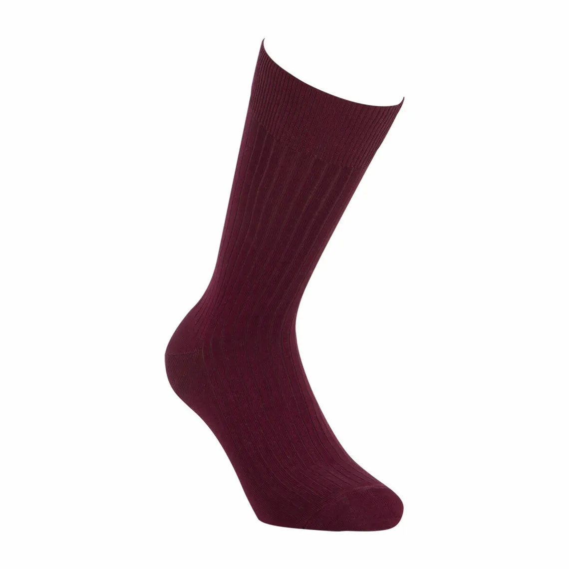 Chaussettes mi-hautes Fil d'Ecosse homme Fait en France Rouge Eminence - Chaussettes Homme sur MenCorner