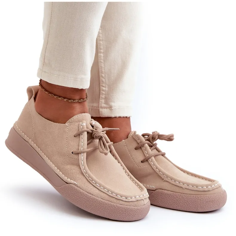 Chaussures Femme Sergio Leone SP021 En Daim Beige