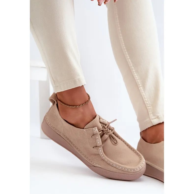 Chaussures Femme Sergio Leone SP021 En Daim Beige