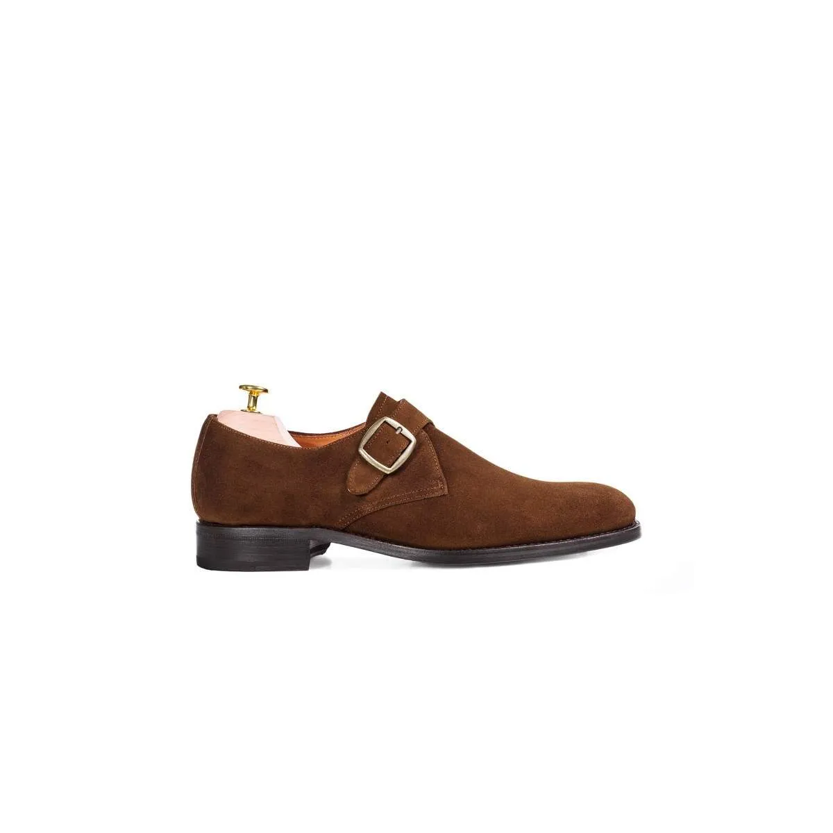 Chaussures à boucle homme en daim - Marron