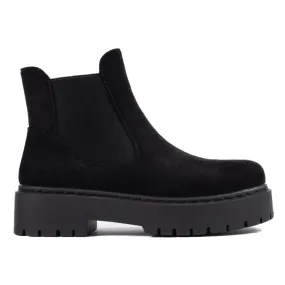 Chelsea boots Shelovet en daim noir femme le noir