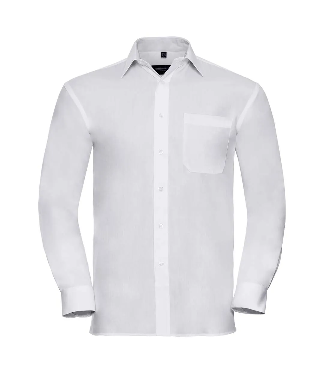 Chemise de travail à manches longues 100% coton homme blanc Russell