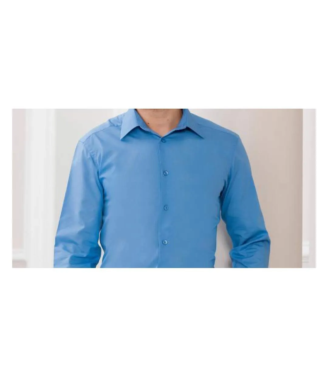 Chemise à manches longues  collection pour homme bleu clair Russell