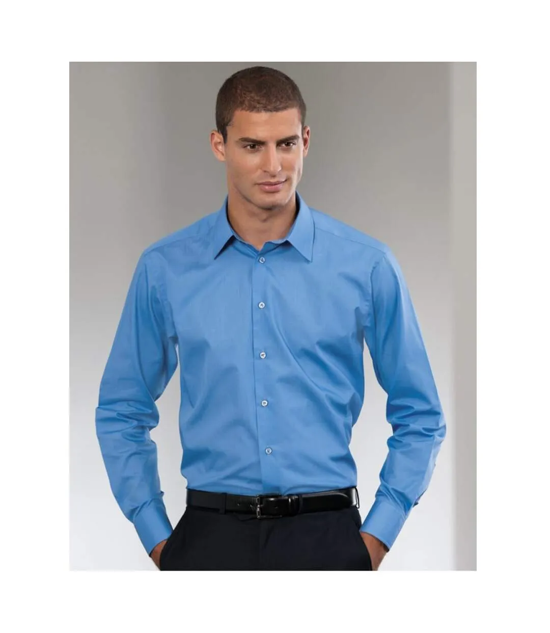 Chemise à manches longues  collection pour homme bleu clair Russell