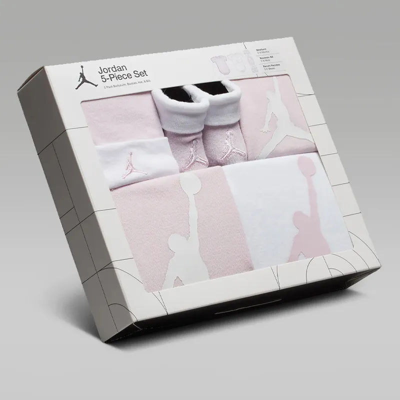 Coffret naissance 5 pièces Fille Jordan Core - Rose