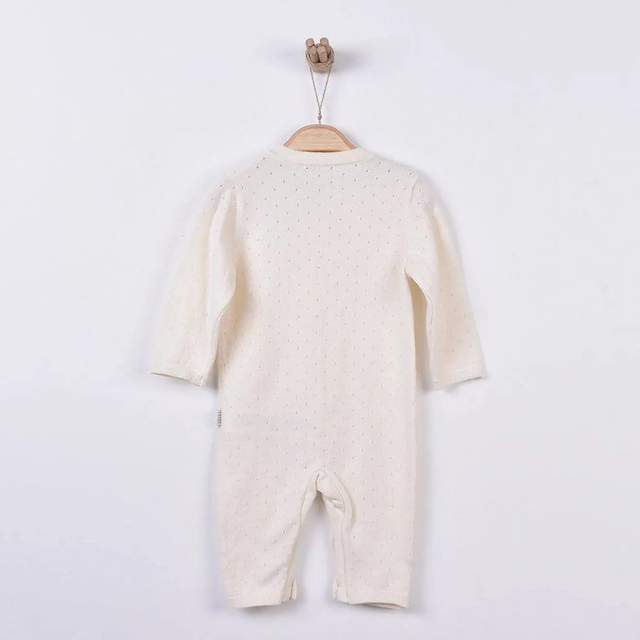 Combinaison bébé en tricot de coton bio rose - Sevira Kids