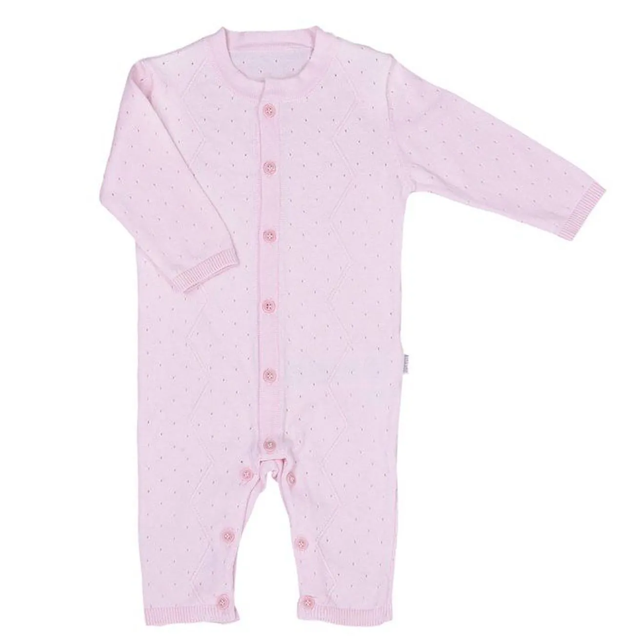 Combinaison bébé en tricot de coton bio rose - Sevira Kids