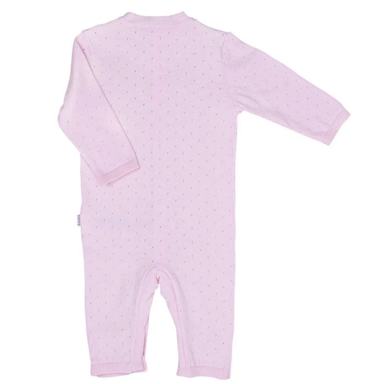 Combinaison bébé en tricot de coton bio rose - Sevira Kids