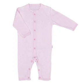 Combinaison bébé en tricot de coton bio rose - Sevira Kids