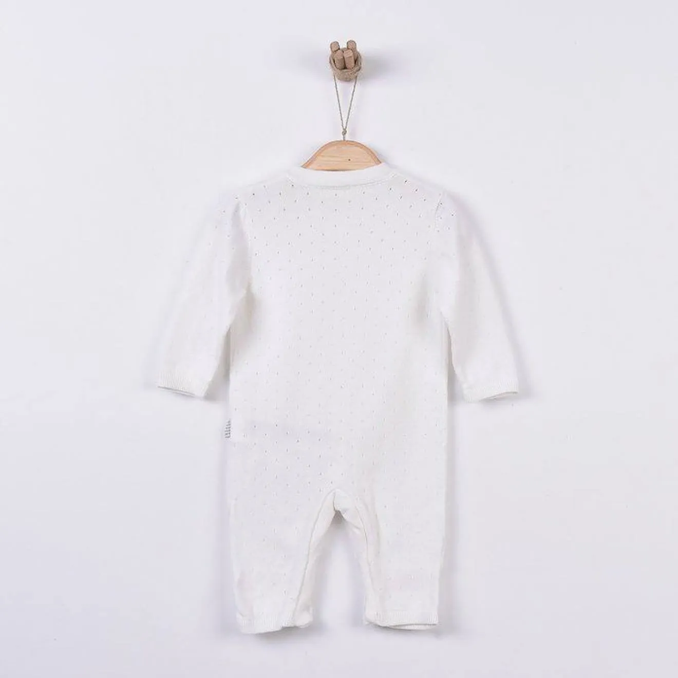 Combinaison bébé en tricot de coton bio rose - Sevira Kids