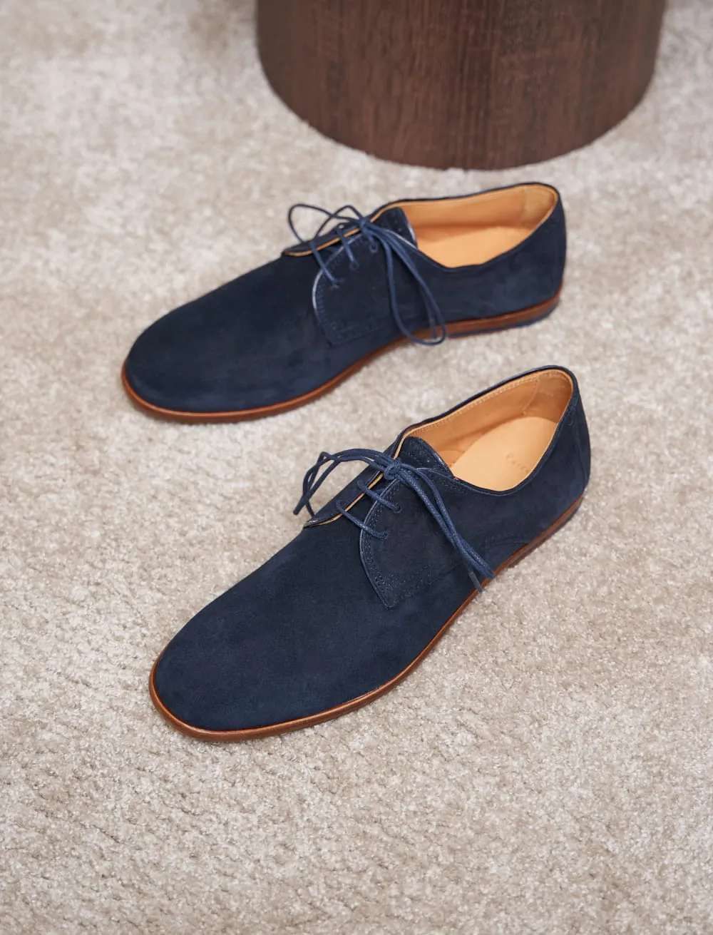 Derbies en daim Bleu Marine  L'Homme élégant 