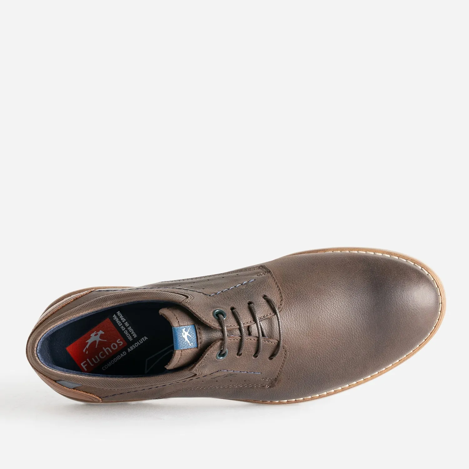 Derby FLUCHOS marron cuir nubuck - Baskets / Tennis Homme | ERAM