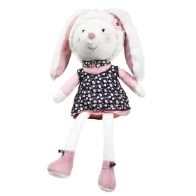 Doudou lapin grand modle en velours blanc blanc - Sauthon