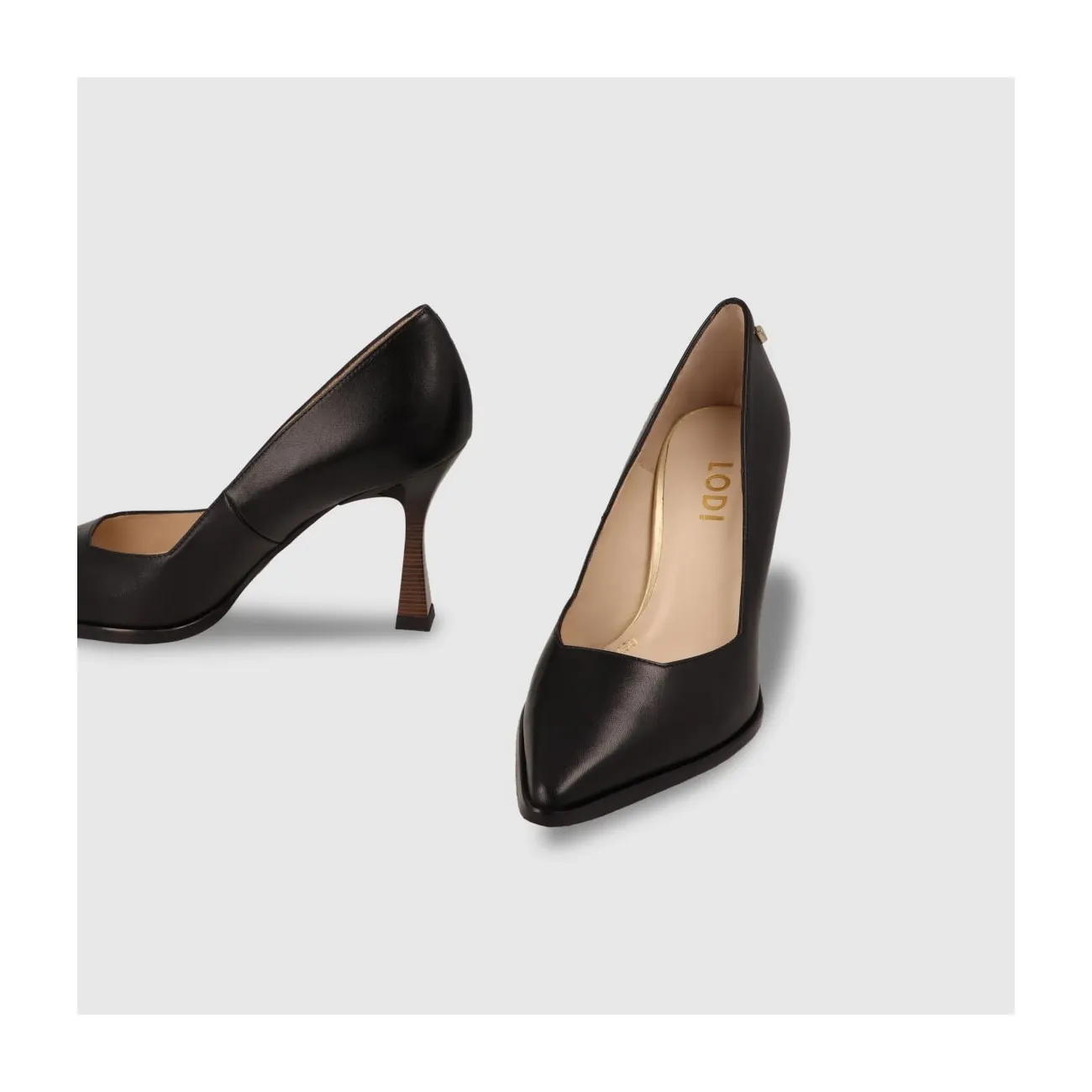 Escarpins femme en cuir noir | Chaussures femme LODI en ligne.