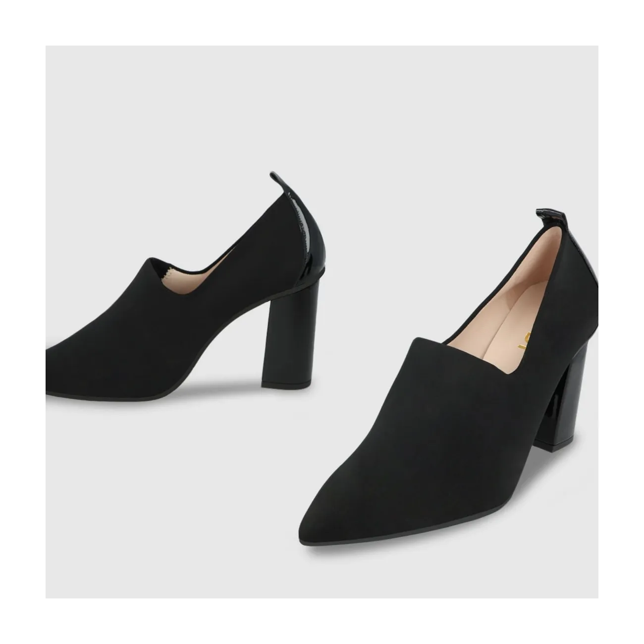 Escarpins femme en néoprène noir | LODI Chaussures femme en ligne.