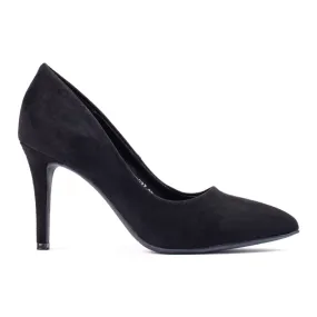 Escarpins femme Shelovet en daim noir le noir