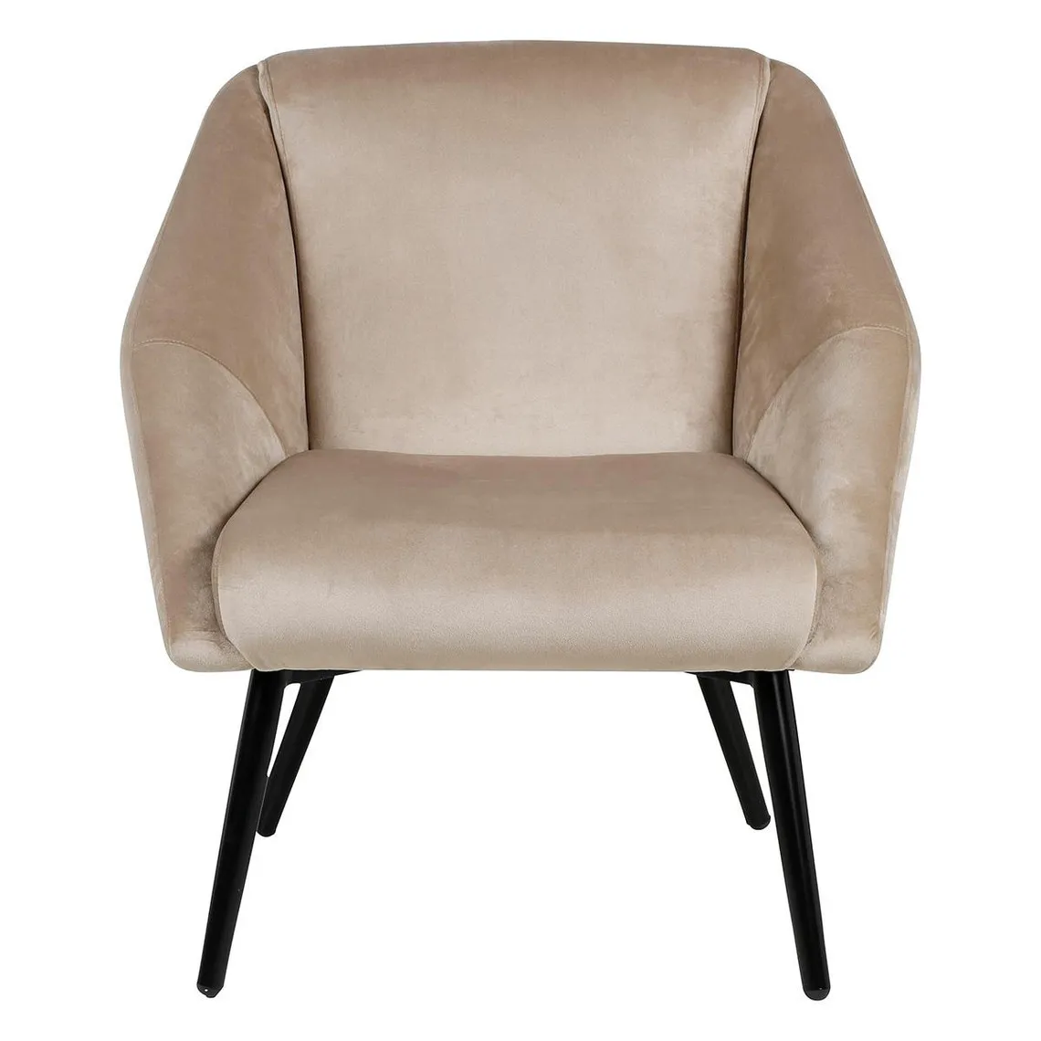 Fauteuil velours beige | 3 Suisses