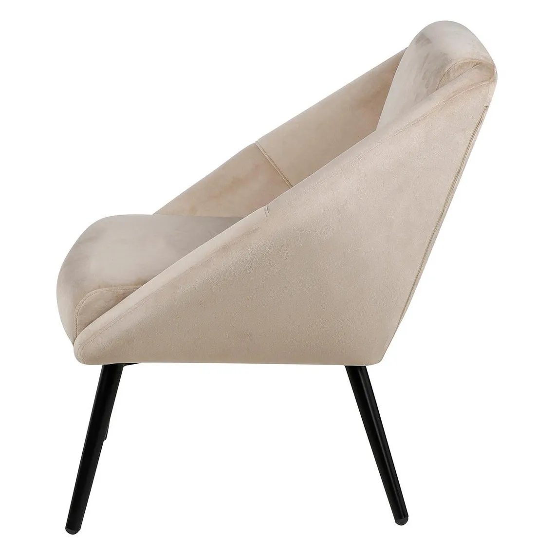 Fauteuil velours beige | 3 Suisses