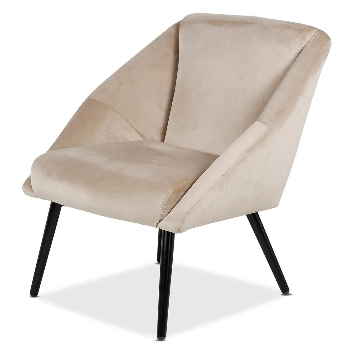 Fauteuil velours beige | 3 Suisses