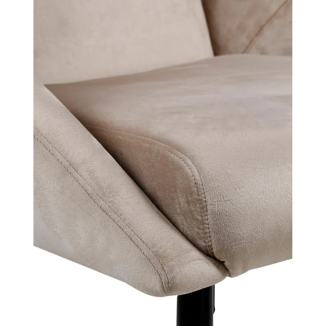 Fauteuil velours beige | 3 Suisses