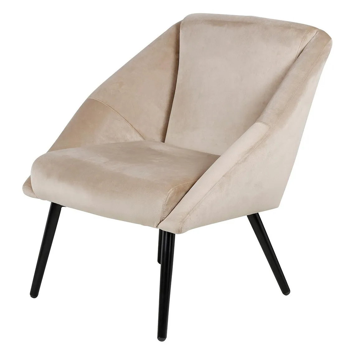 Fauteuil velours beige | 3 Suisses