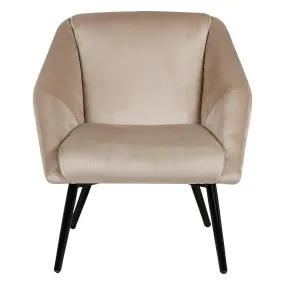 Fauteuil velours beige | 3 Suisses