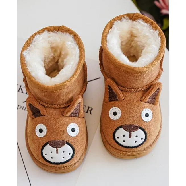 FR1 Bottes de neige isolées Camel pour enfants Vavena brun
