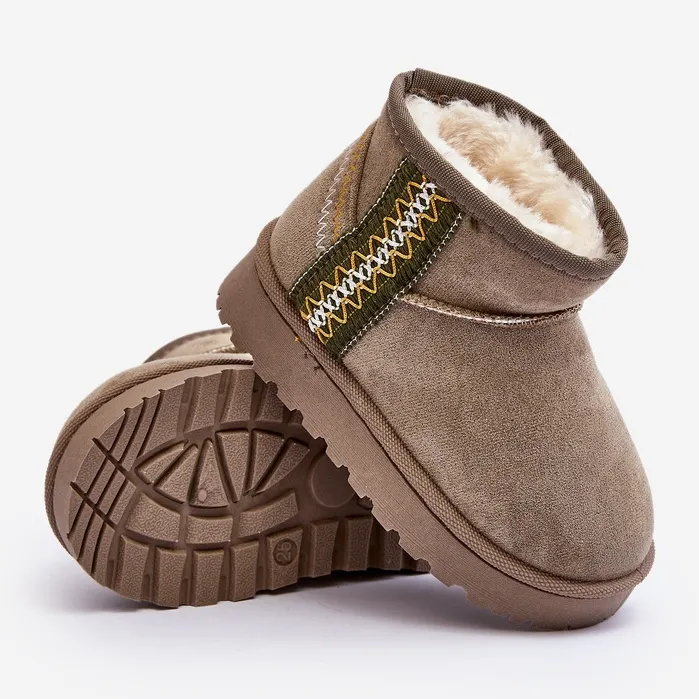 FR1 Bottes de neige isolées Leonora pour enfants de coloris vert