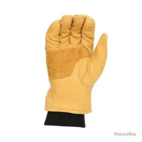 Gants d hiver en cuir de vacher fin Couleur Jaune