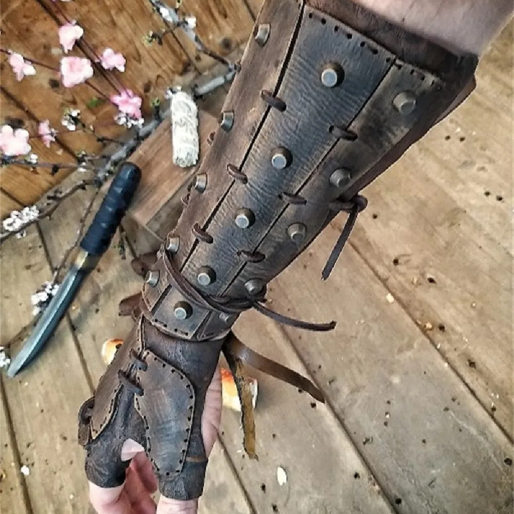 Gants De Poignet En Cuir Rivet De Boxe Vintage