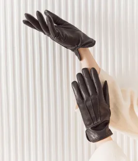 Gants en cuir noirs Robin