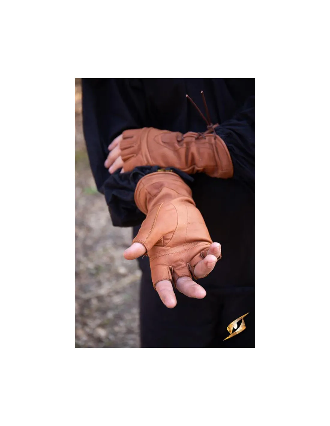 Gants fantaisie Pícaro en cuir marron clair ⚔️ Boutique Épées