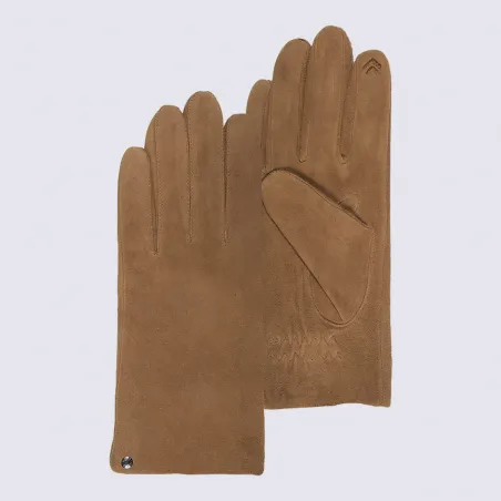Gants Isotoner, gants classiques femme en cuir cognac| Igert Chausseur&Maroquinerie