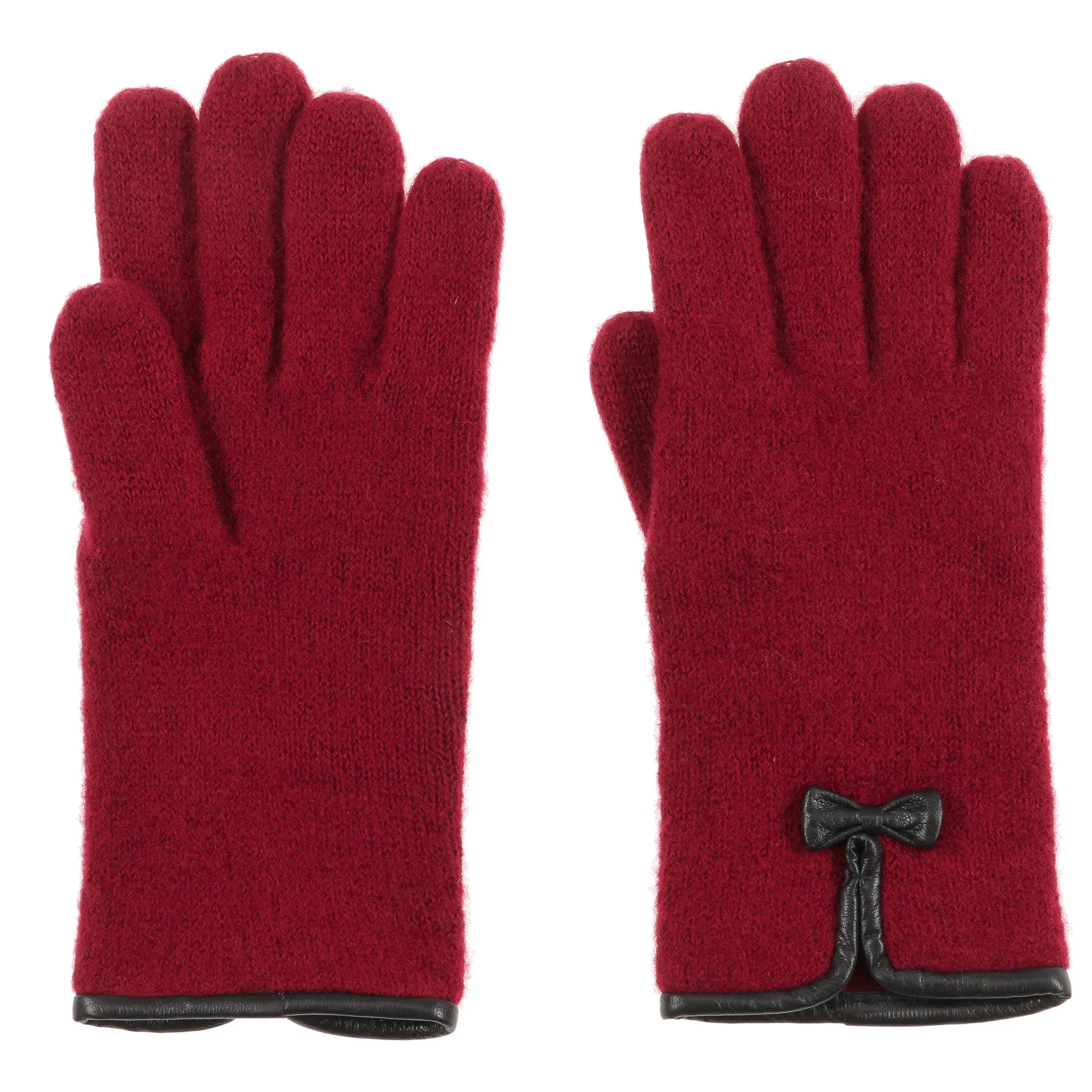 Gants Woolmark avec Bord en Cuir --> Chapeaux, casquettes & bonnets en ligne ▷ Chapeaushop
