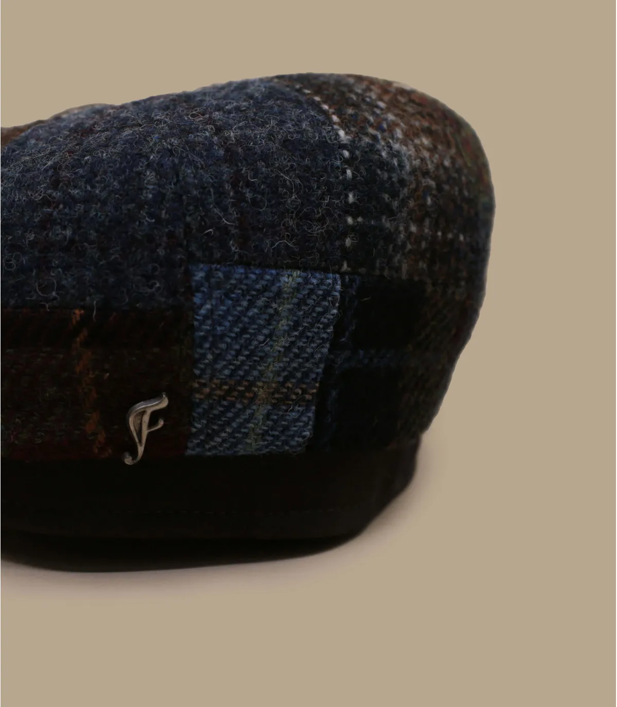 Gavroche gris patchwork laine - William Patchwork Harris Tweed Flechet : Headict