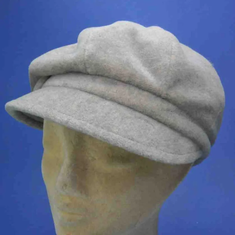 Gavroche à très petit plateau en polaire beige | Casquette femme