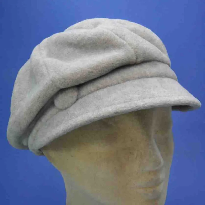 Gavroche à très petit plateau en polaire beige | Casquette femme