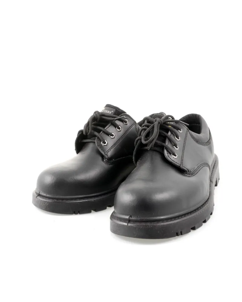 Grafters Chaussures de sécurité en cuir grande taille noires - Size-factory
