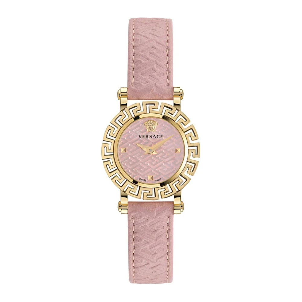 GRECA GLAM Montre en Cuir Rose Or