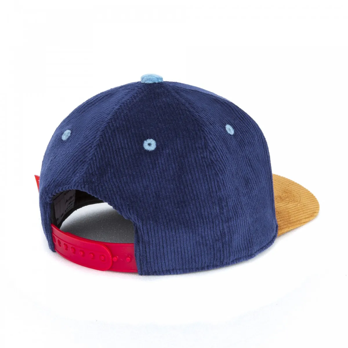 Hello Hossy - Casquette enfant en velours bleu et marron