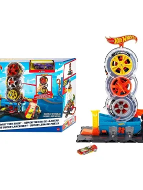 Hot Wheels City - Circuit boutique de pneus - Multicolore