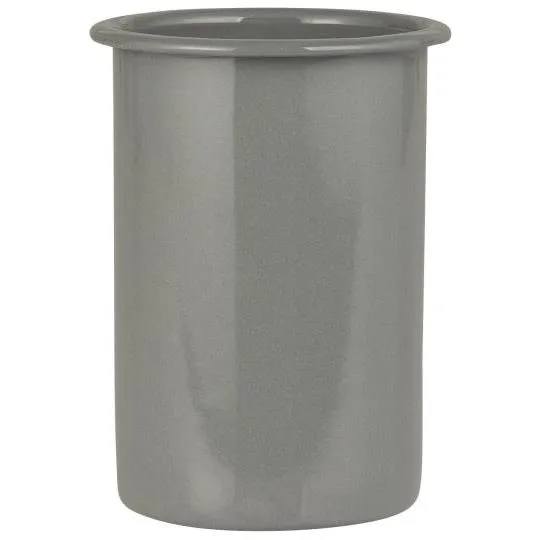 Ib Laursen Gray enameled metal bucket - Trouva