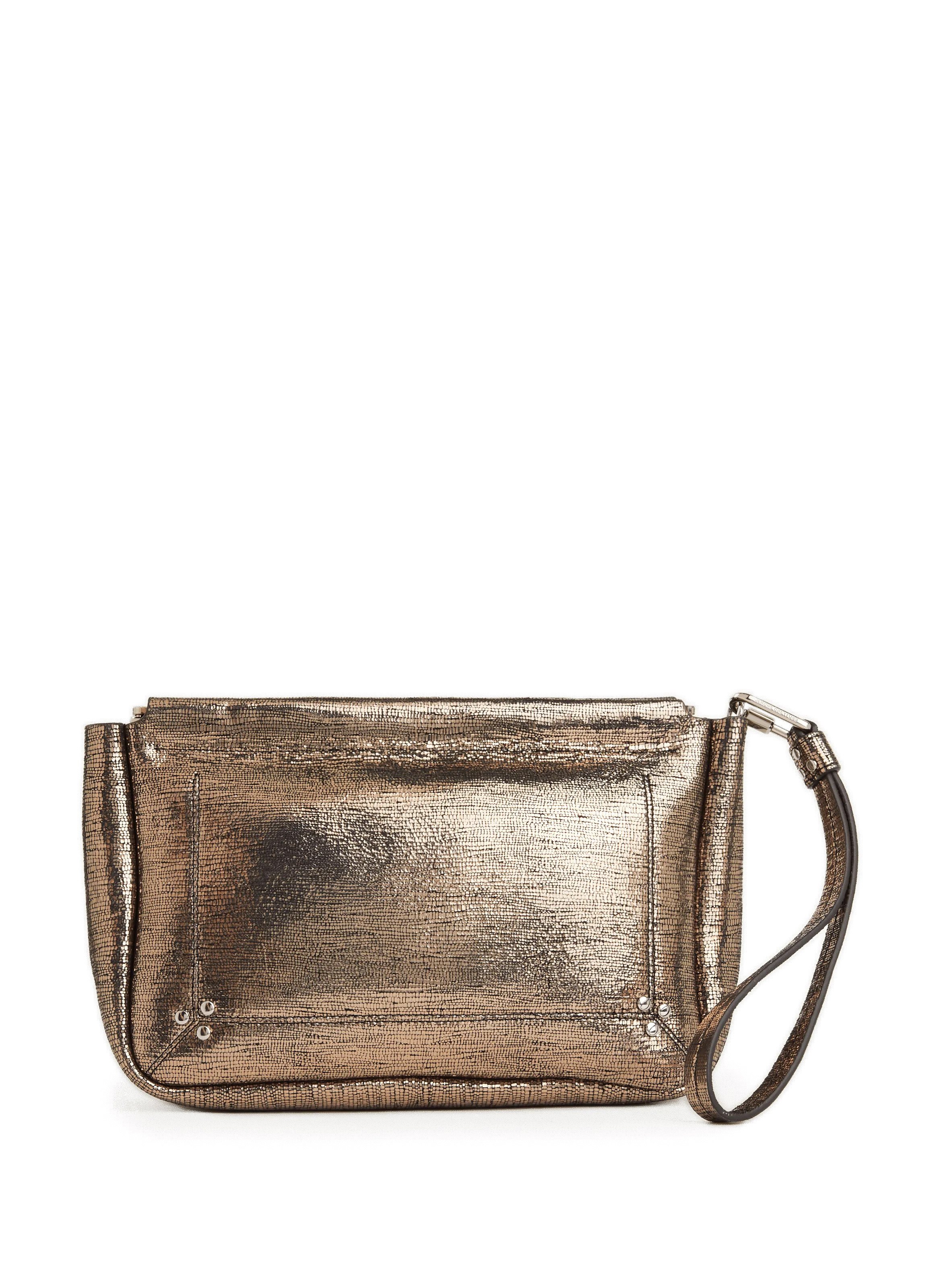 JÉRÔME DREYFUSS  Pochette Taos en cuir - Doré