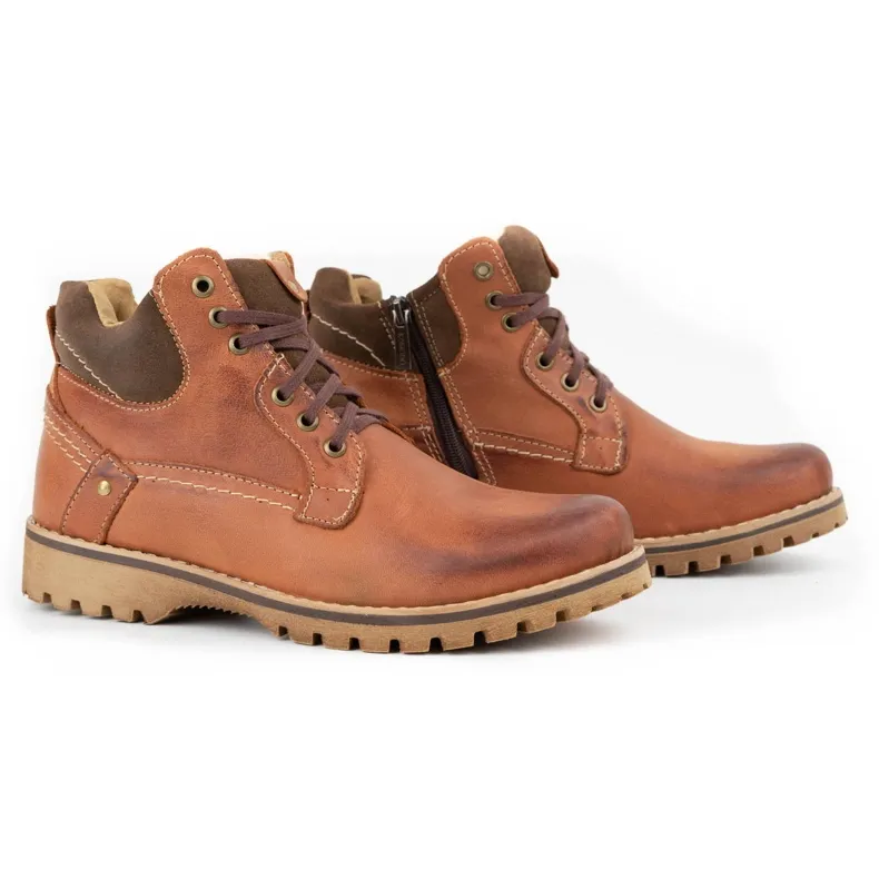 KOMODO Bottes de neige isolées brique 885 pour hommes brun